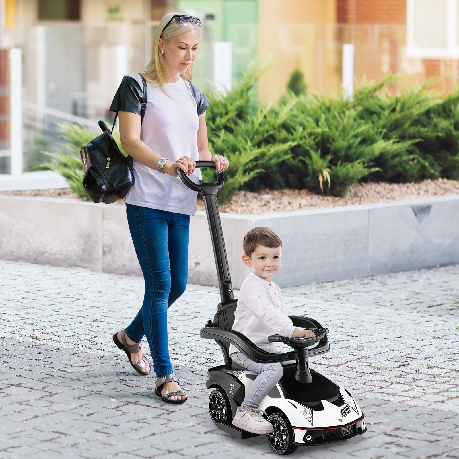 Kids Licensed Lamborghini Ride on Car with Push Handle